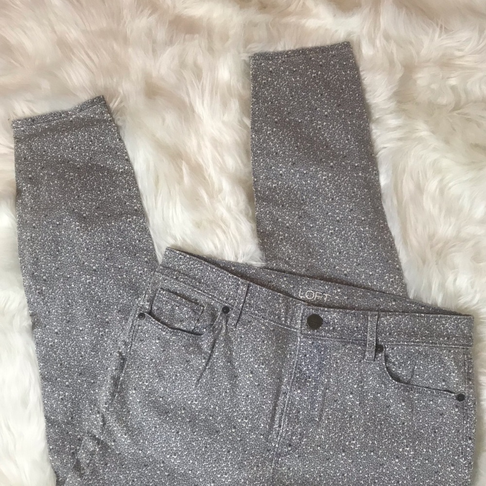 Loft Modern Skinny Print Ankle Jeans
